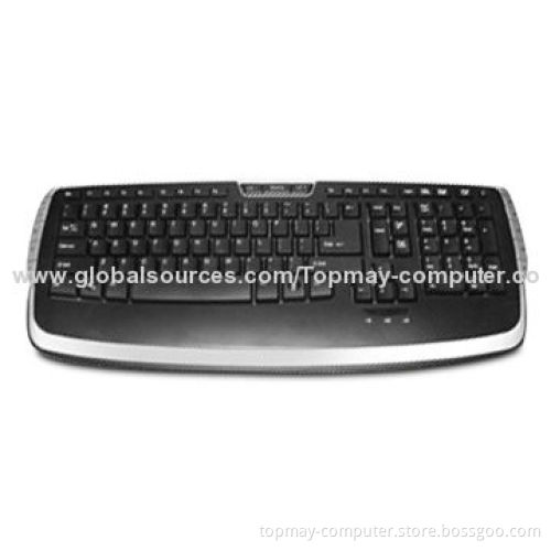 Multimedia Keyboard with Hot Keys and PS/2 or USB Connection Port, Measures 475 x 192 x 25mm